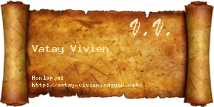Vatay Vivien névjegykártya